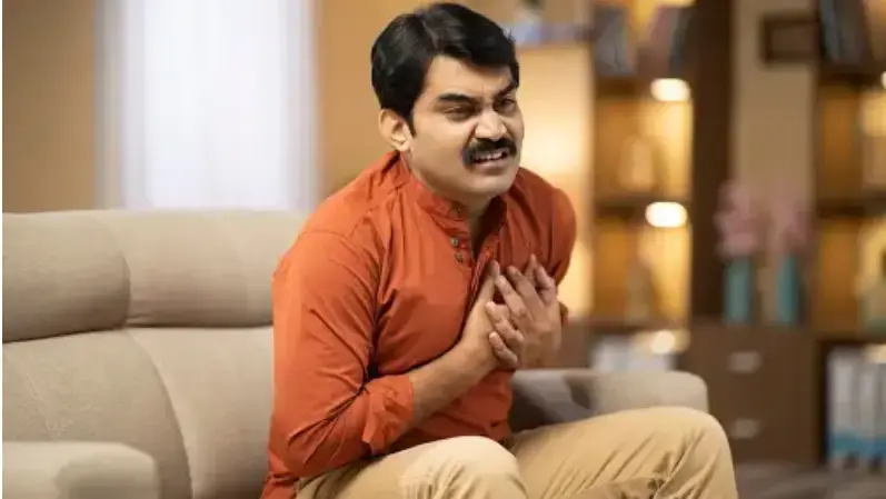 Man with chest pain